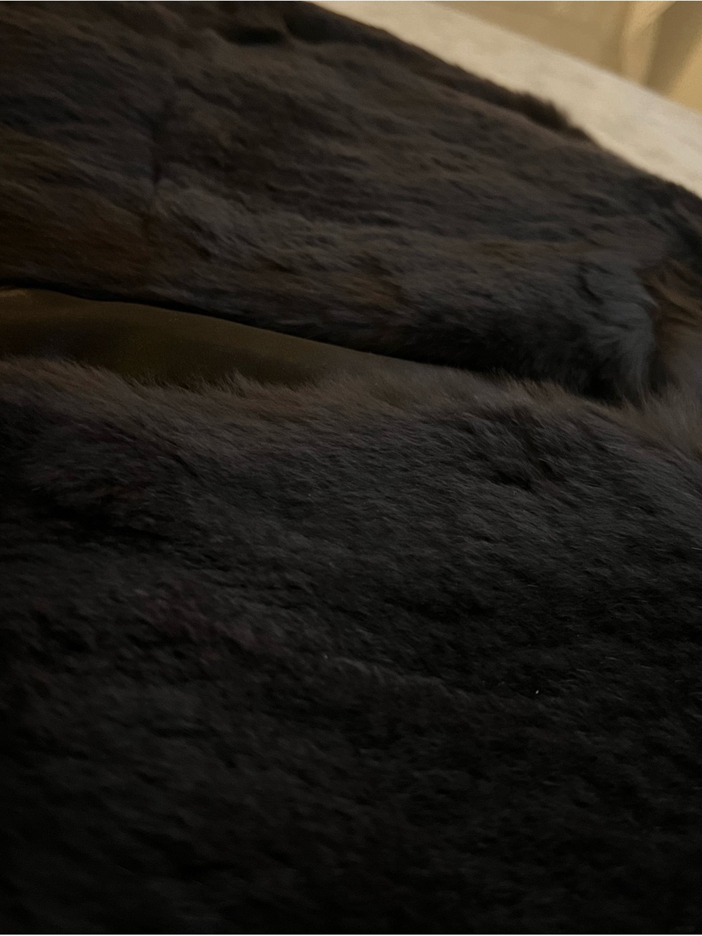 Theory chocolate genuine rabbit fur jacket - Picture 4 of 13